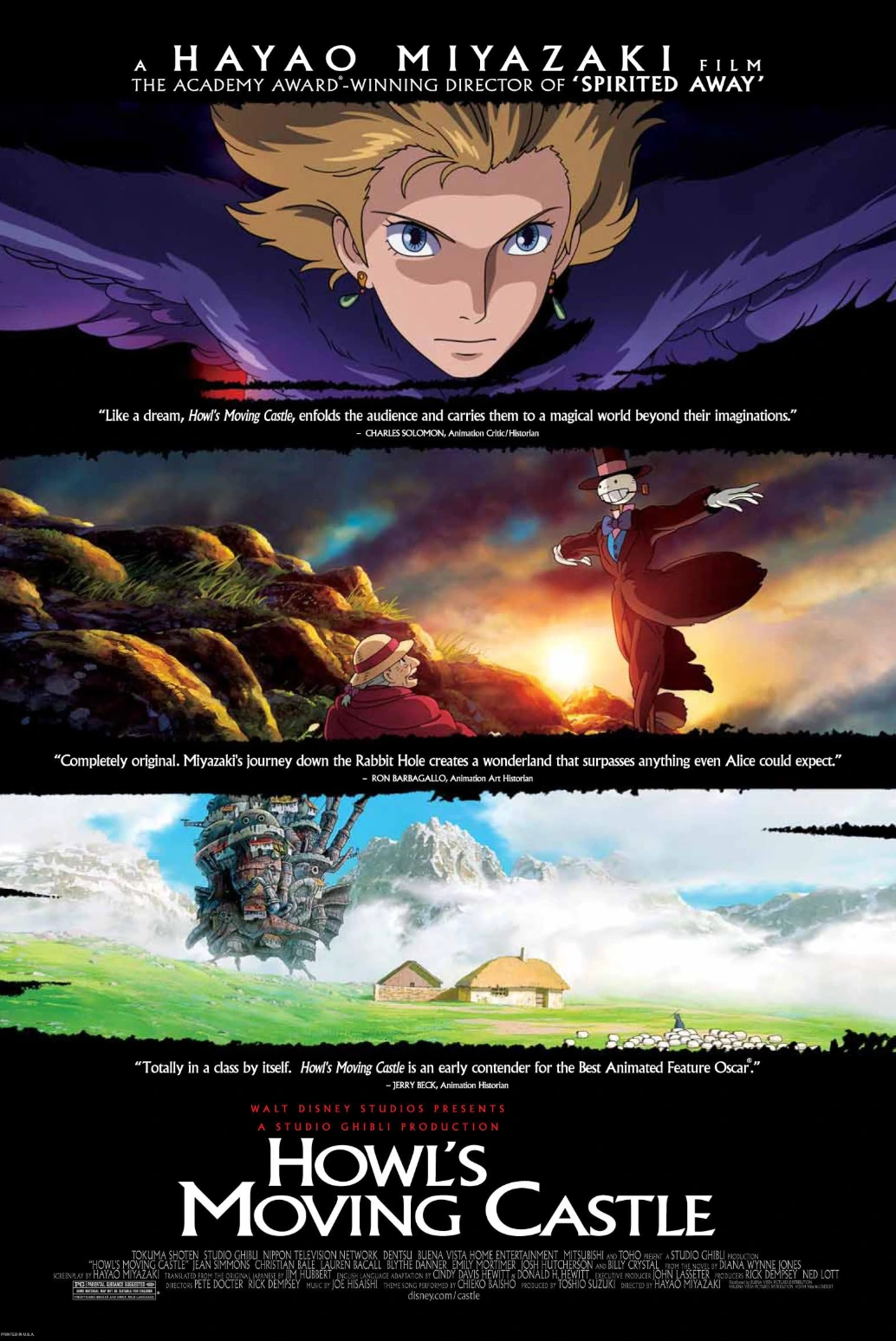 A movie poster of Howl's Moving Castle