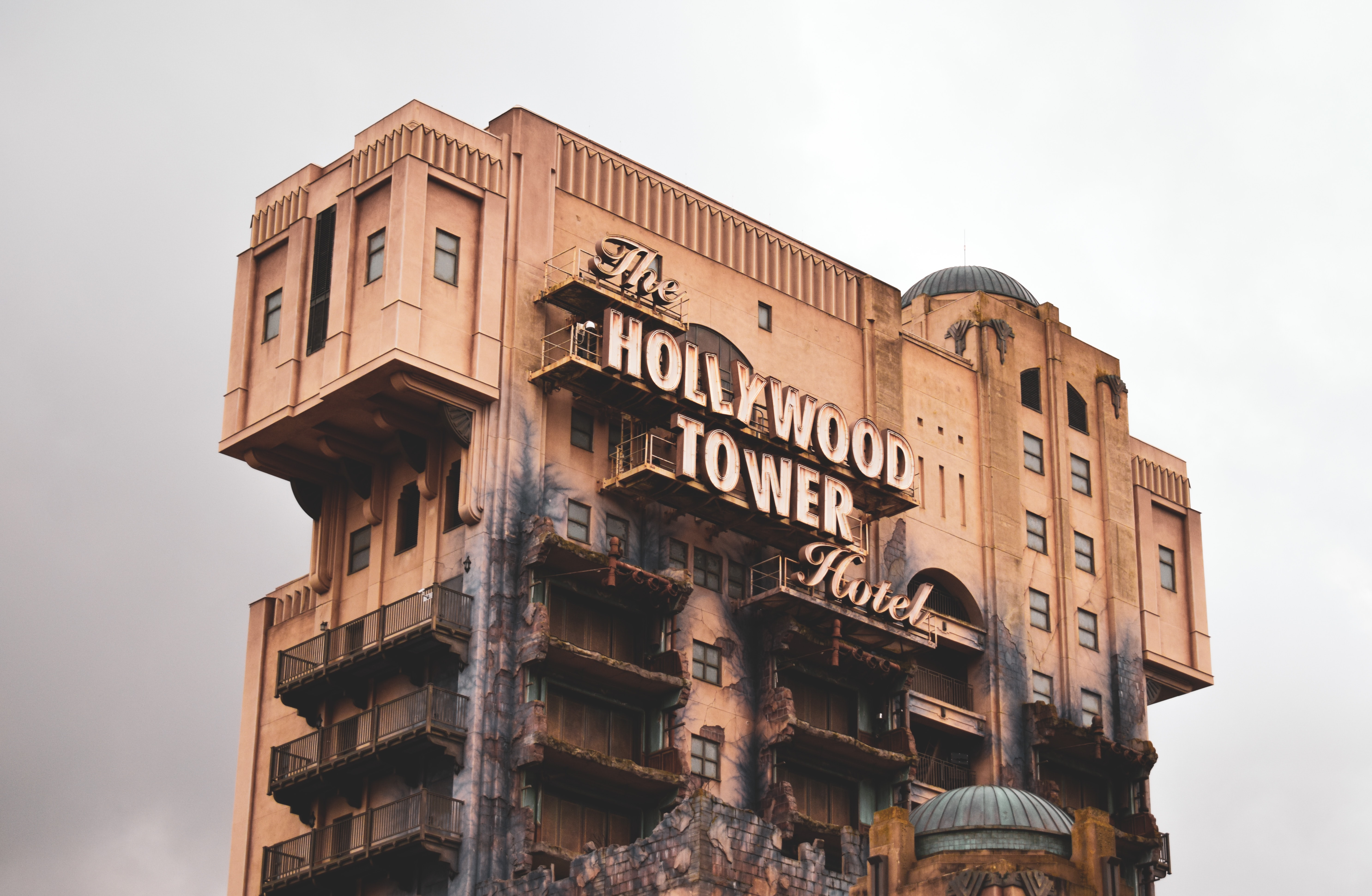 A photo of Mark inside the Tower Of Terror Attraction