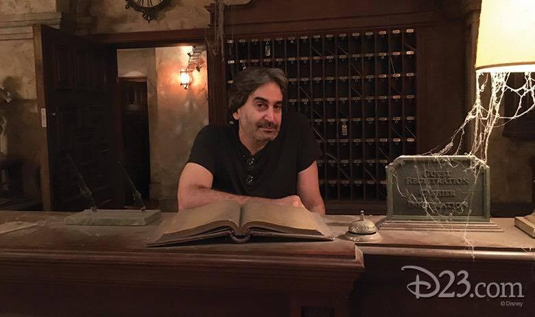 A photo of Mark inside the Tower Of Terror Attraction